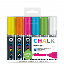 Chalk křídový fix 4-8mm 6x - Neon-Set Clearbox